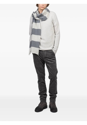 Hannes Roether striped scarf - White