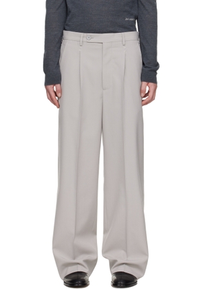 MM6 Maison Margiela Gray Stapled Trousers