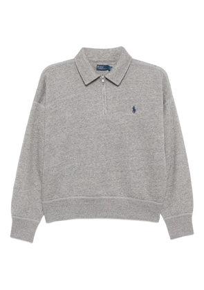 Polo Ralph Lauren logo-embroidered top - Grey