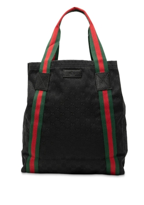 Gucci Pre-Owned 2000-2015 GG Canvas Web tote bag - Black