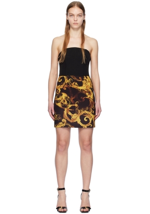 Versace Jeans Couture Black Graphic Minidress