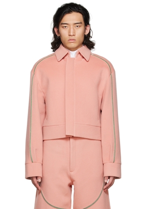 YULONG XIA SSENSE Exclusive Pink Concealed Zip Jacket