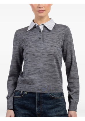 WE-AR4 The Charlie long-sleeves polo top - Grey