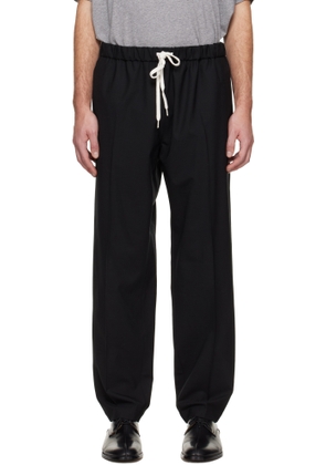 MM6 Maison Margiela Black Drawstring Trousers