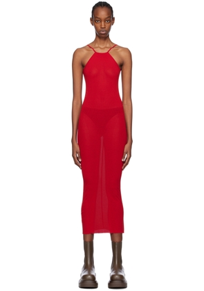 Rick Owens Red Skorpio Midi Dress