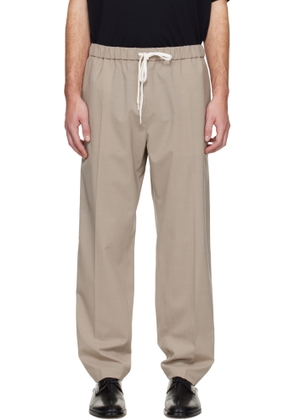 MM6 Maison Margiela Taupe Drawstring Trousers