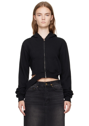 We11done Black Distressed Hoodie