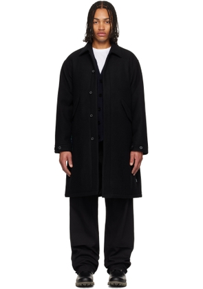 Neighborhood Black Wool Mod Coat