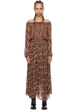 Isabel Marant Etoile Brown & Purple Volga Maxi Dress