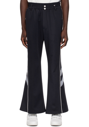 C2H4 Navy Double Waist Linear Track Pants