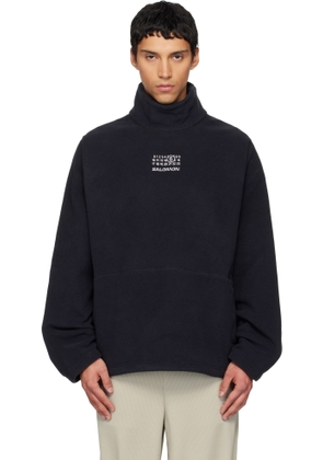 MM6 Maison Margiela Black Salomon Edition Pile Turtleneck
