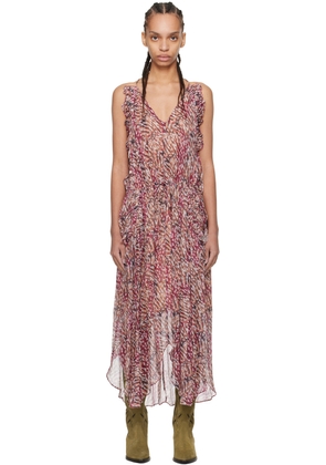 Isabel Marant Etoile Beige & Pink Fodelo Midi Dress