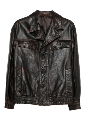 Salvatore Santoro flap-pocket leather jacket - Brown