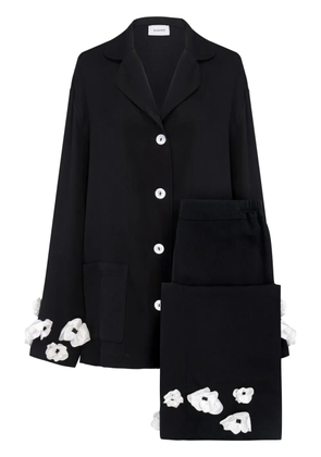 Sleeper The Bloom Party silk pyjamas - Black