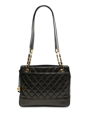 CHANEL Pre-Owned 1991-1994 Quilted Caviar Chain tote bag - Black