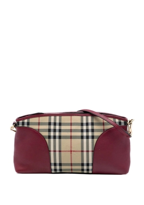 Burberry Pre-Owned 2000-2017 Haymarket Check Coated Canvas Chichester crossbody bag - Brown