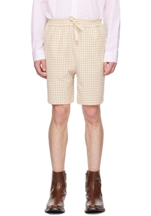 Drôle De Monsieur Beige 'Le Short Carreaux' Shorts