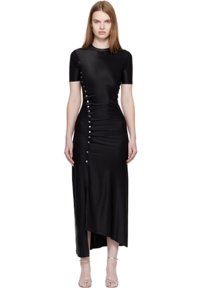 Rabanne Black Draped Midi Dress