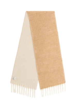 Bally two-tone logo-embroidery scarf - Neutrals