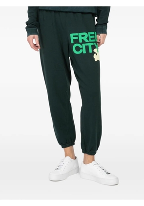 FreeCity logo-print drawstring sweatpants - Green