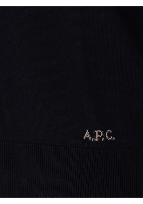 A.P.C. embroidered-logo crew-neck sweater - Black