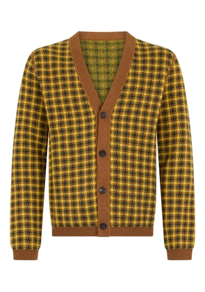Malo houndstooth cardigan - Yellow
