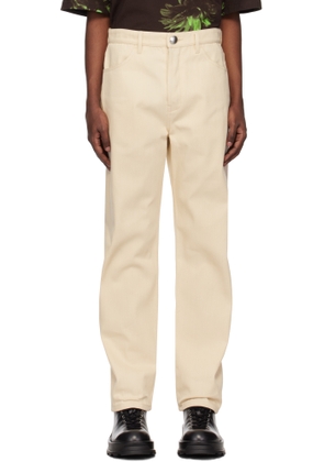 Jil Sander Beige Sea Island Denim Jeans