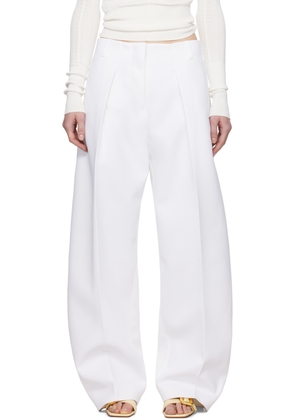 JACQUEMUS White Les Sculptures 'Le pantalon Ovalo' Trousers