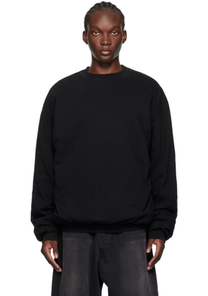 We11done Black Padded Sweatshirt