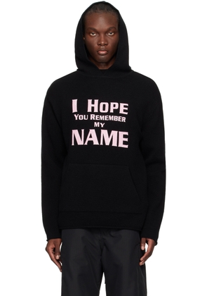 We11done Black 'I Hope You Remember My Name' Hoodie