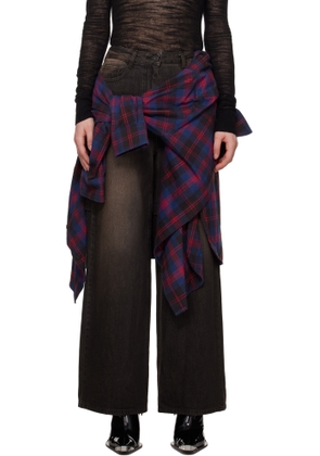 Juun.J Black Layered Jeans & Shirt Set