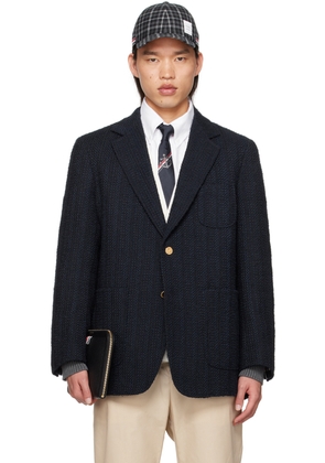 Thom Browne Navy Unstructured Blazer