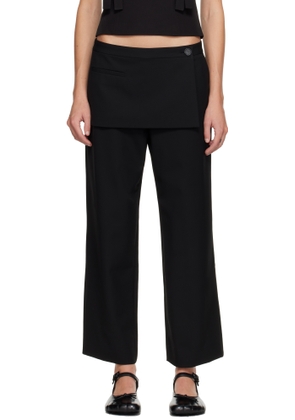 Sandy Liang Black Mott Trousers