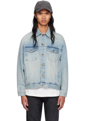 We11done Blue Washed Denim Jacket
