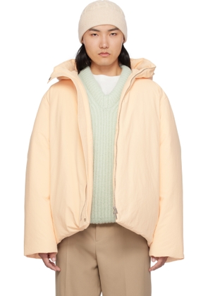 Jil Sander Pink Hooded Down Jacket