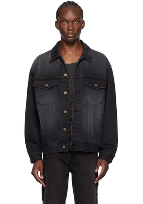 We11done Black Faded Denim Jacket