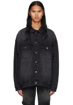 We11done Black Oversized Denim Jacket