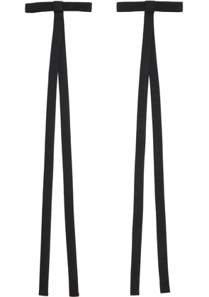 Sandy Liang Two-Pack Black Recital Bows Hair Clips