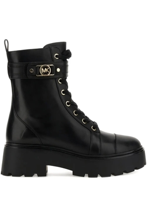 Michael Michael Kors buckle-strap lace-up combat boots - Black