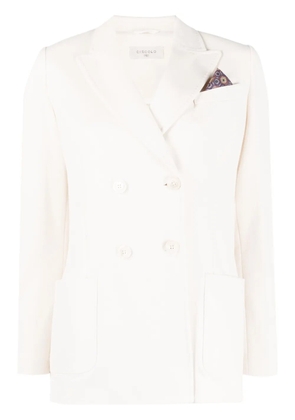 Circolo 1901 double-breasted cotton blazer - Neutrals