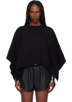 MM6 Maison Margiela Black Unbrushed Jersey Sweatshirt