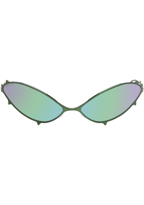MAUSTEIN Green Metal Spike Sunglasses
