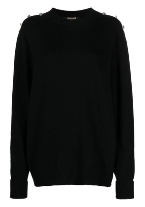 Roberto Cavalli stud-embellished crew-neck jumper - Black