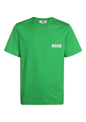 MSGM logo-print cotton T-shirt - Green