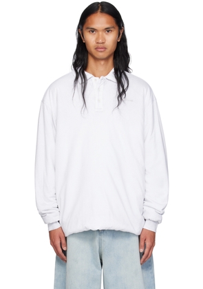 We11done White Logo Padded Polo