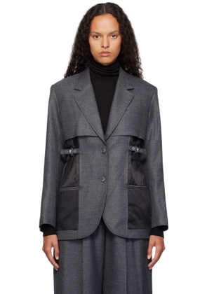 3.1 Phillip Lim Gray Deconstructed Blazer