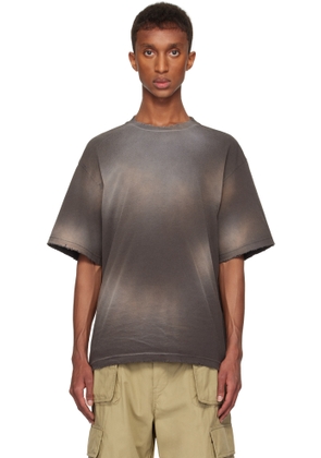 We11done Gray Standard Logo Washed T-shirt