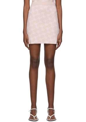 Rokh Pink Viscose Mini Skirt