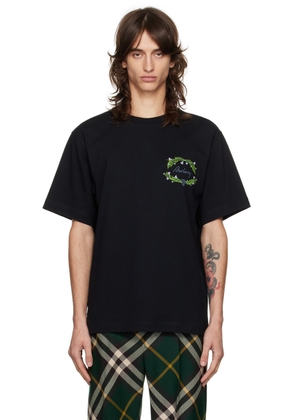 Burberry Black Thistle Logo T-Shirt