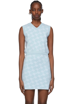 Rokh Blue Viscose Vest